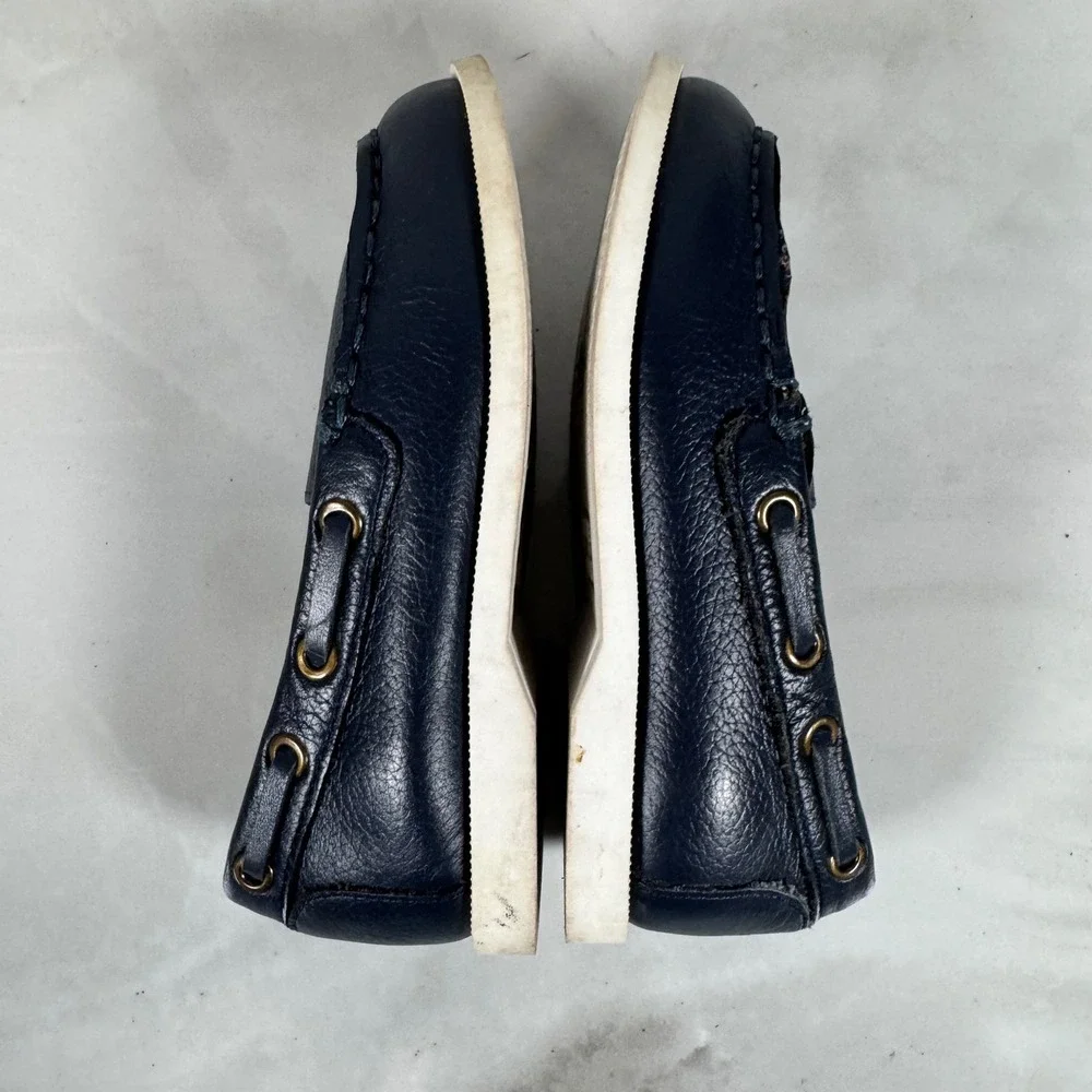 Janie and Jack Navy‎ Blue Leather Slip On Loafers Kid's/Toddler's size 8